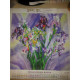 Bead Embroidery Pattern on Art Canvas "Aquarelle Irises"