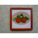 Mini Bead Embroidery Kit on Art Canvas "Strawberry"