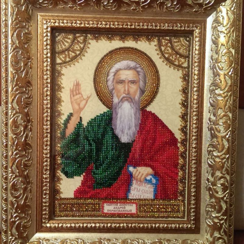 Схема для вишивання бісером на натуральному художньому холсті "Святий Андрій"