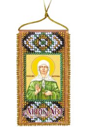 Talisman Bead Embroidery Kit on Art Canvas "Prayer to Saint Matrona (Ukrainian text)"