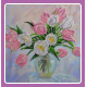 Bead Embroidery Kit on Art Canvas "Spring Lyrics"
