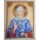 Icon Bead Embroidery Kit on Art Canvas "St. Xenia"