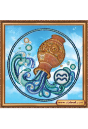 Bead Embroidery Kit on Art Canvas "Aquarius"