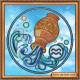 Bead Embroidery Kit on Art Canvas "Aquarius"