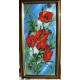 Bead Embroidery Kit on Art Canvas "Poppy dawn"