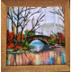 Bead Embroidery Pattern on Art Canvas "Reflection"