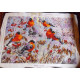 Bead Embroidery Kit on Art Canvas "Bullfinches"