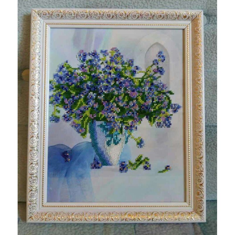 Bead Embroidery Pattern on Art Canvas "Daisy"