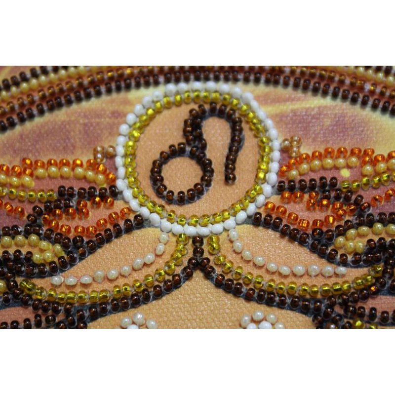 Bead Embroidery Kit on Art Canvas "Leo"