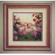 Bead Embroidery Pattern on Art Canvas "Fun in flowers"