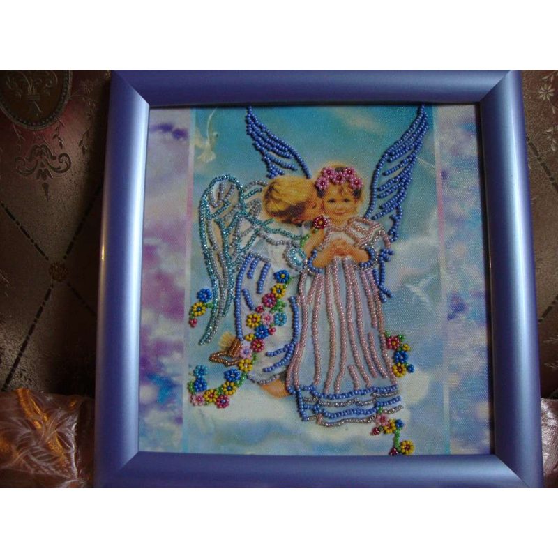 Bead Embroidery Pattern on Art Canvas "Cupids"