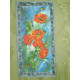 Bead Embroidery Kit on Art Canvas "Poppy dawn"