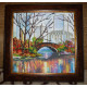 Bead Embroidery Pattern on Art Canvas "Reflection"