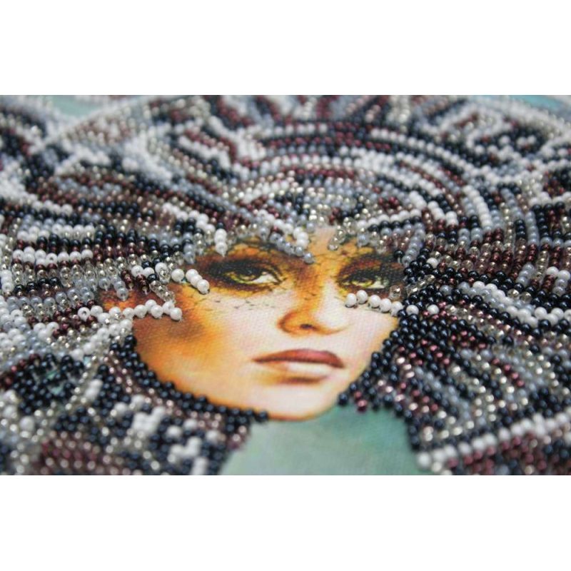 Bead Embroidery Kit on Art Canvas "Selena"