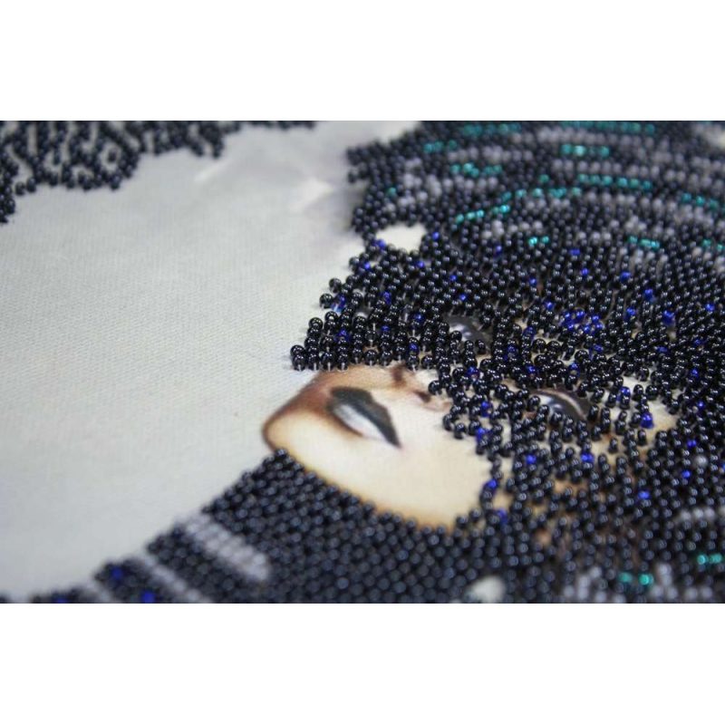 Bead Embroidery Kit on Art Canvas "Morgana"