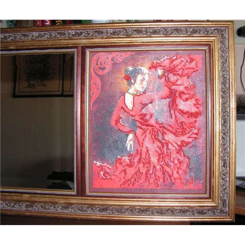Bead Embroidery Kit on Art Canvas "Carmen"
