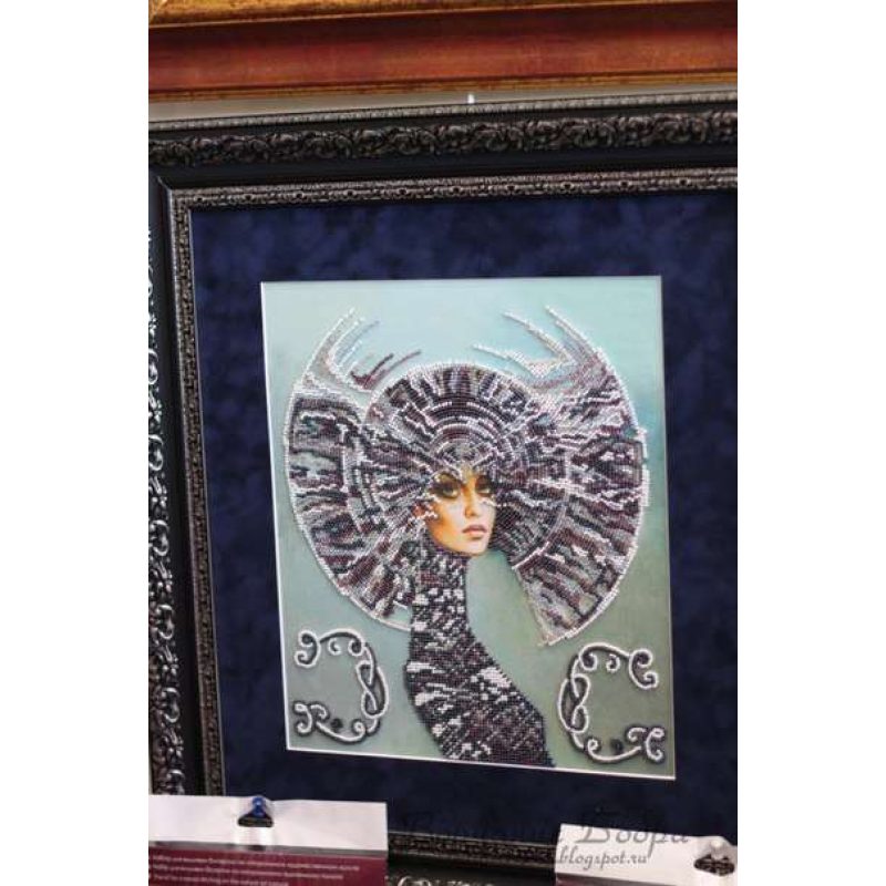 Bead Embroidery Kit on Art Canvas "Selena"