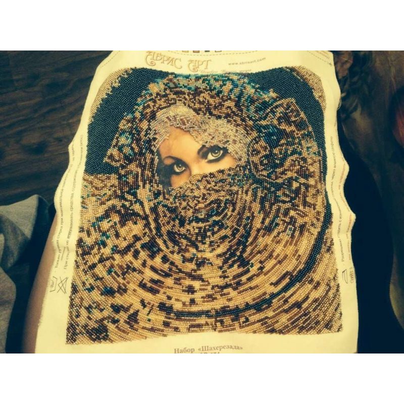 Bead Embroidery Kit on Art Canvas "Scheherazade"