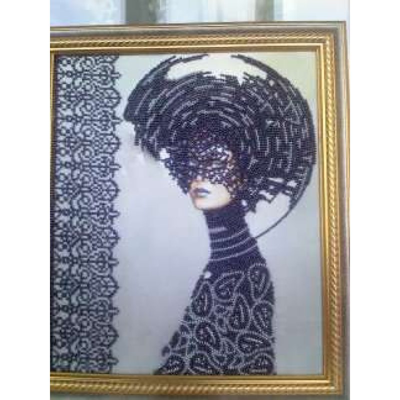 Bead Embroidery Kit on Art Canvas "Morgana"