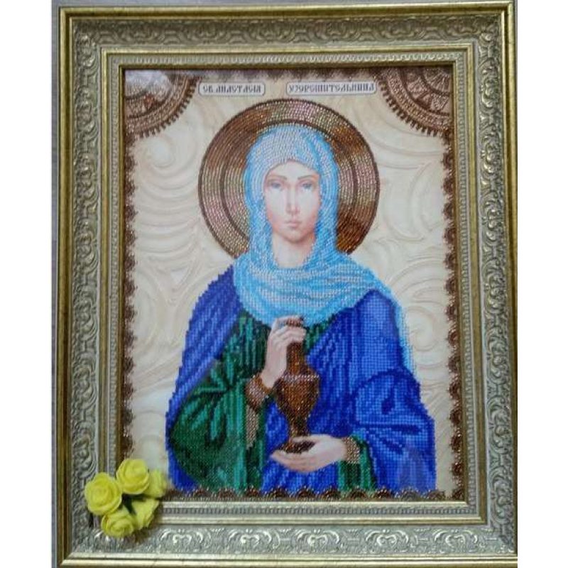 Icon Bead Embroidery Kit on Art Canvas "St. Anastasia (the Deliverer)"