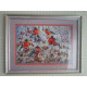 Bead Embroidery Kit on Art Canvas "Bullfinches"