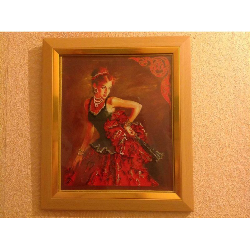 Bead Embroidery Kit on Art Canvas "Consuelo"