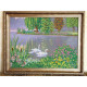 Bead Embroidery Kit on Art Canvas "Swan song"