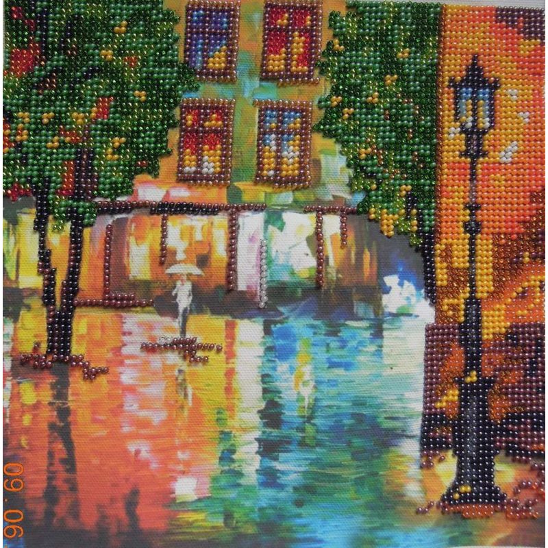 Bead Embroidery Pattern on Art Canvas "Autumn Fantasy"