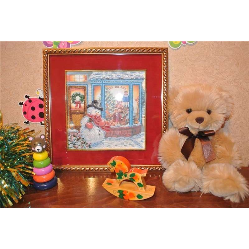 Bead Embroidery Pattern on Art Canvas "Toy Shop"