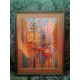 Bead Embroidery Kit on Art Canvas "Little tram"