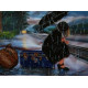 Bead Embroidery Kit on Art Canvas "The parting"