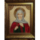 Icon Bead Embroidery Kit on Art Canvas "St. Galina"