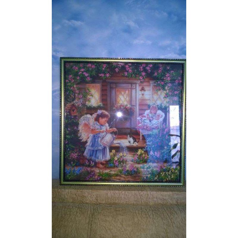 Bead Embroidery Kit on Art Canvas "Angels"