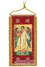 Talisman Bead Embroidery Kit on Art Canvas "Guardian-Angel Prayer (Ukrainian text)"