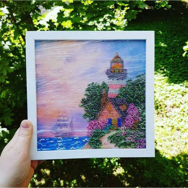 Bead Embroidery Pattern on Art Canvas "Beacon"