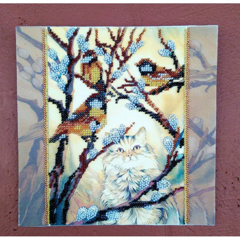Bead Embroidery Pattern on Art Canvas "March"