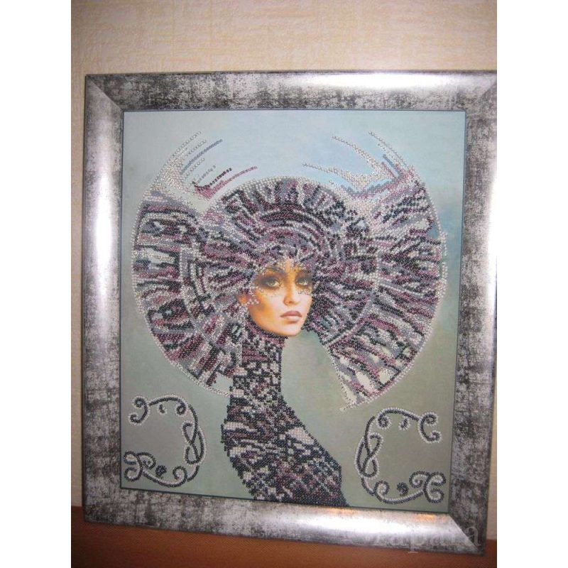 Bead Embroidery Kit on Art Canvas "Selena"