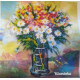 Bead Embroidery Pattern on Art Canvas "Floral Cocktail"