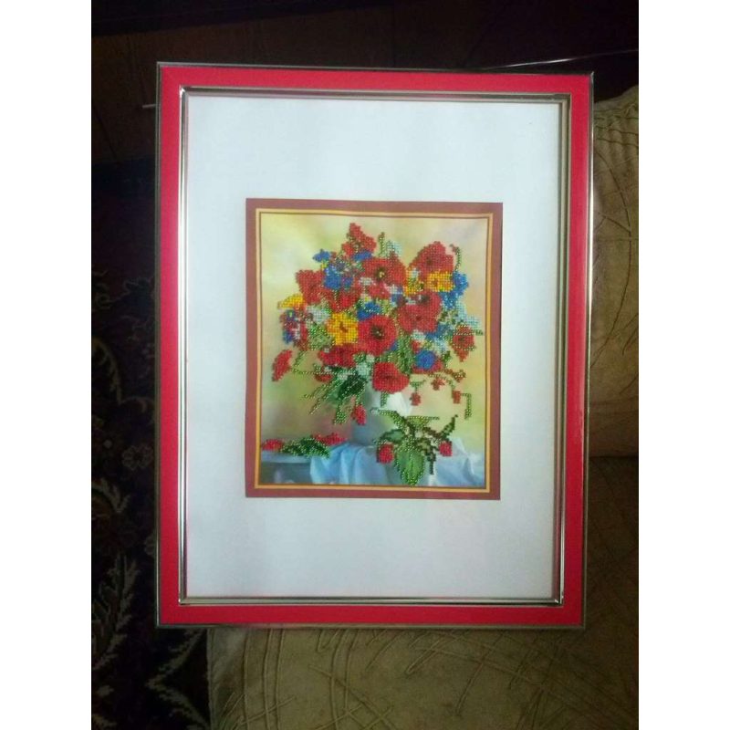Bead Embroidery Kit on Art Canvas "Summer imagination"