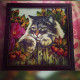 Bead Embroidery Pattern on Art Canvas "Fluffy Robber"
