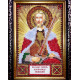 Mini Icon Bead Embroidery Kit on Art Canvas "St. Alexander"