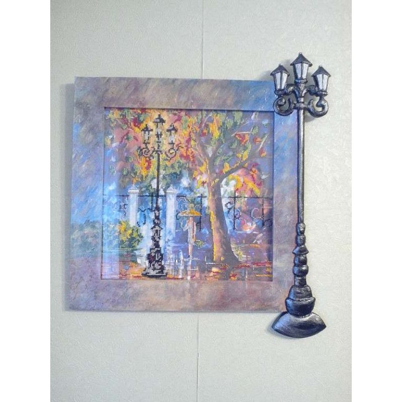 Bead Embroidery Pattern on Art Canvas "Evening Promenade"