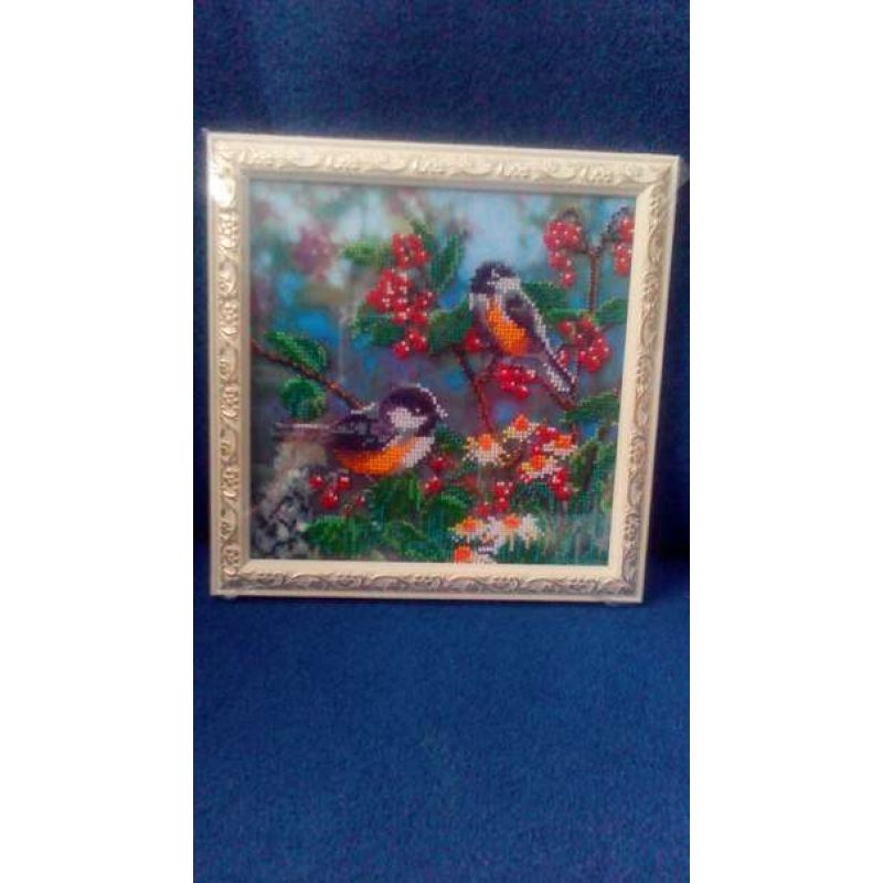 Bead Embroidery Pattern on Art Canvas "Morning Forest"