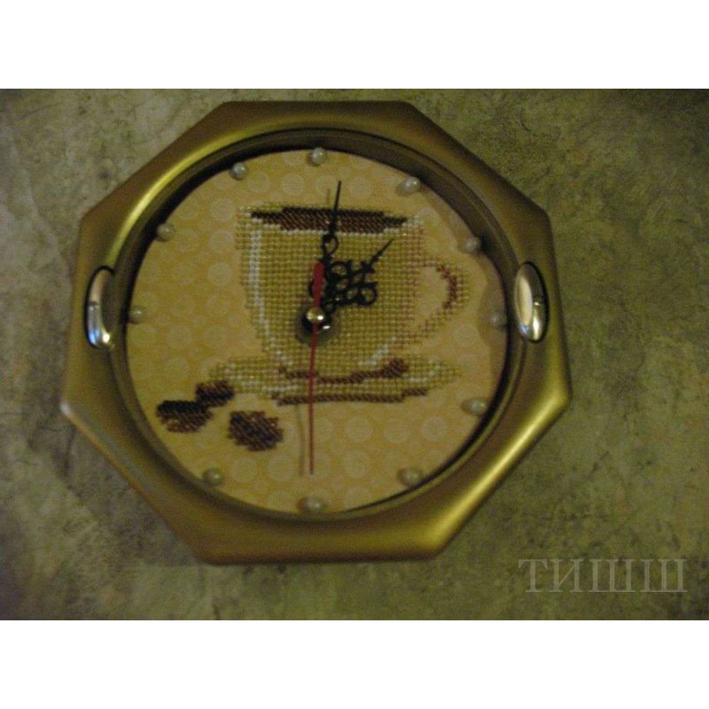 Mini Bead Embroidery Kit on Art Canvas "Coffee"