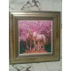 Bead Embroidery Pattern on Art Canvas "Horses In Love"