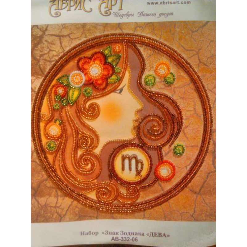 Bead Embroidery Kit on Art Canvas "Virgo"