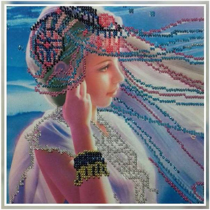 Bead Embroidery Pattern on Art Canvas "Roda"