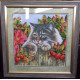 Bead Embroidery Pattern on Art Canvas "Fluffy Robber"