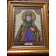 Icon Bead Embroidery Pattern on Art Canvas "St. Angelina"