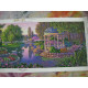 Bead Embroidery Kit on Art Canvas "By the pond"